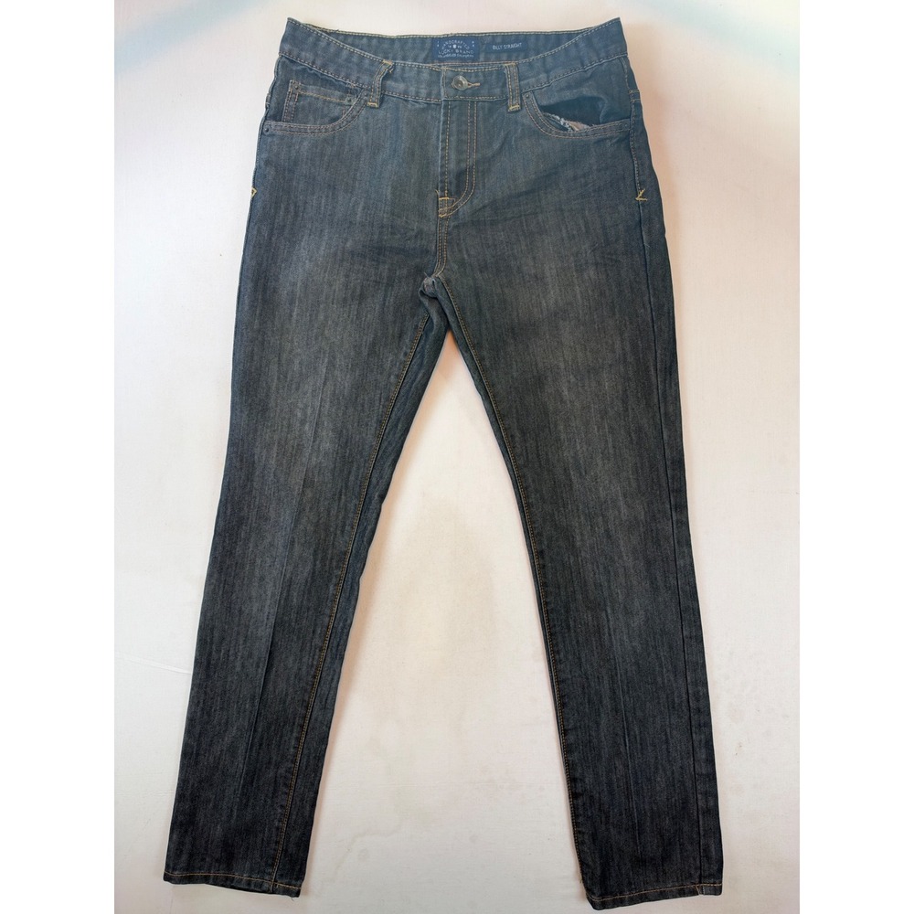 Lucky Brand Billy Straight Dark Wash Denim Jeans Boys Size 16 Blue Straight Leg